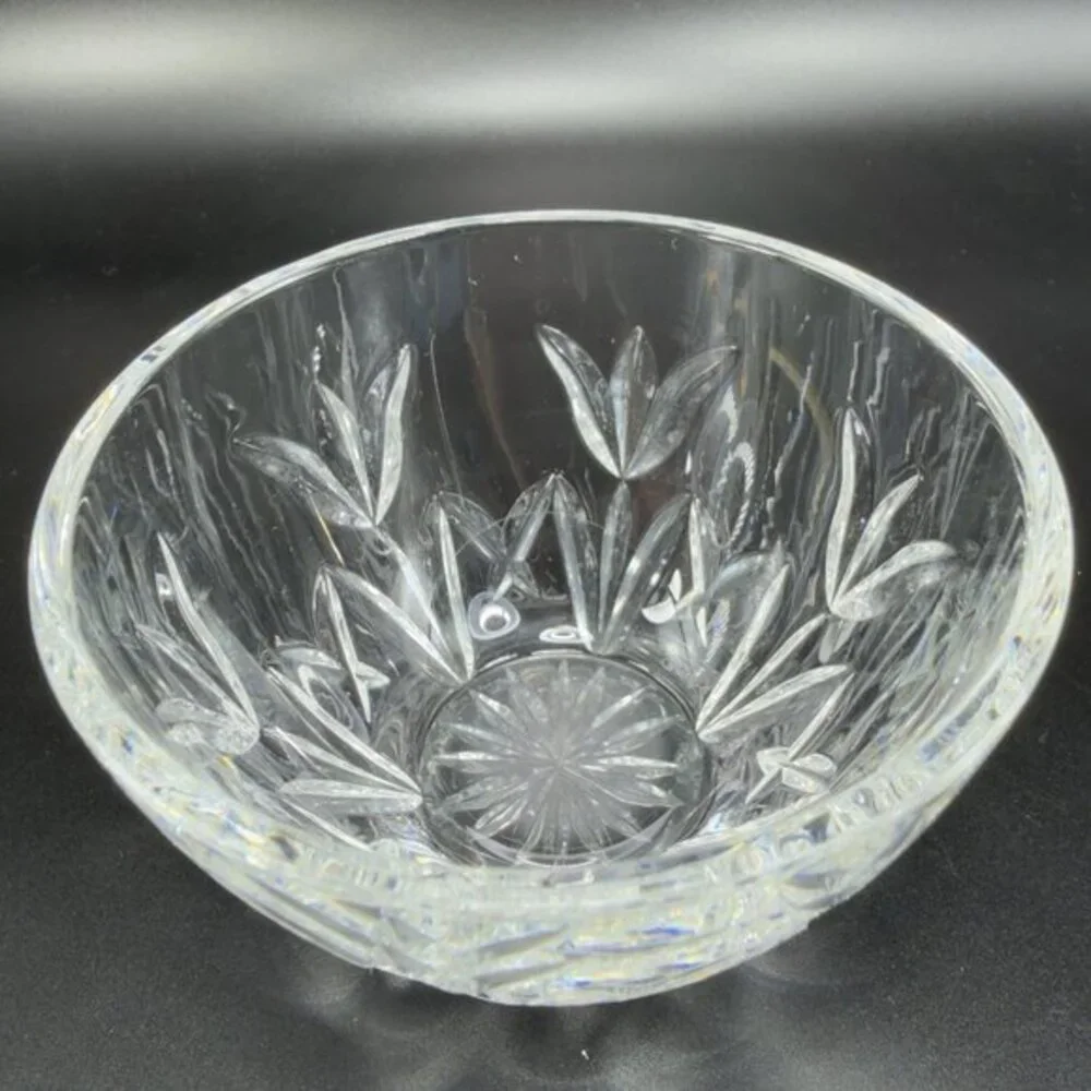 Waterford‎ Clear Crystal Thank You Vanity Bowl Dish Tulips Condiment Dish Holder